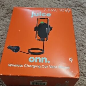 $6 ADD TO BUNDLE TO LOWER PRICE Onn Black Wireless Charging Car Vent Mount
